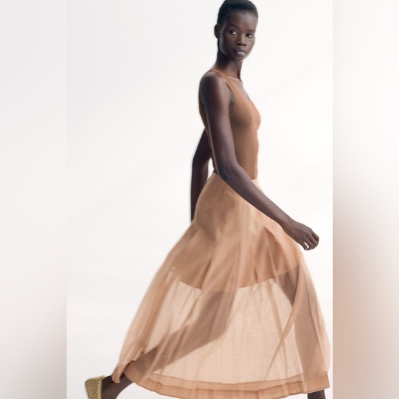 H&M EDITION SHEER PLEATED SKIRT - Picture 7 of 7